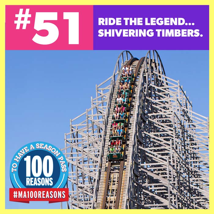 Ride the legend... Shivering Timbers.